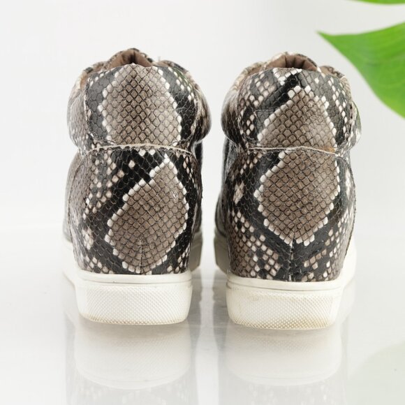 Blondo Womens Glenda Boot Size 7 Waterproof Brown Black Python Wedge Heel Bootie - Picture 4 of 12